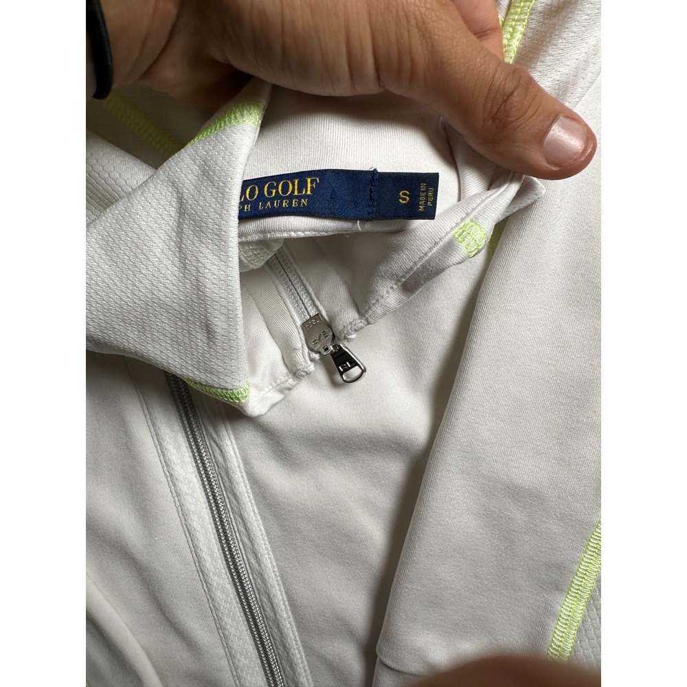 Polo Ralph Lauren Golf Jacket Mens Small White Pony Logo Mock Neck Full Zip - Picture 3 of 5
